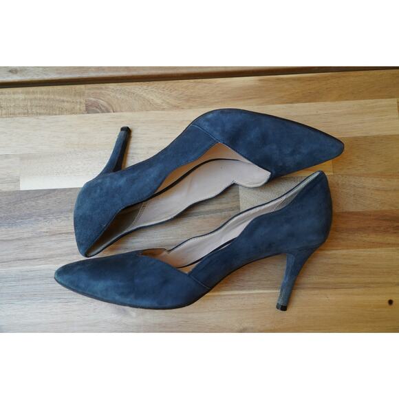 Cole Haan Cushioned Insole Grand OS Suede Courts Heels Pumps Dark Gray Size 6 - Picture 5 of 14